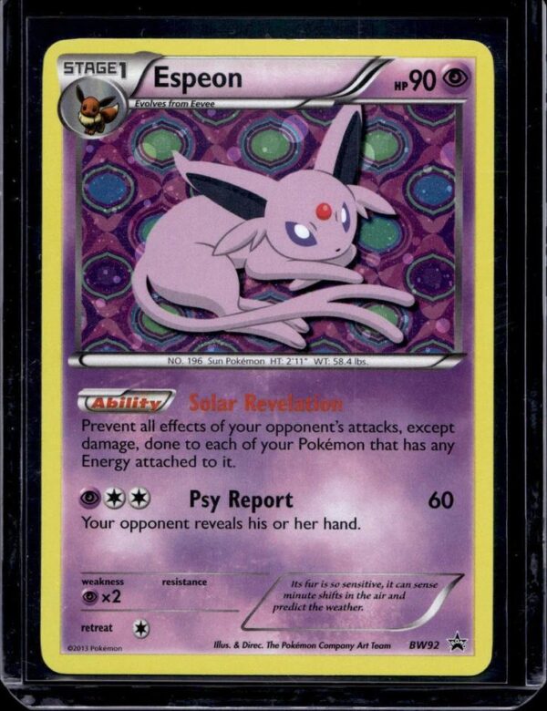 Espeon Holo Pokemon Black and White Promos BW92