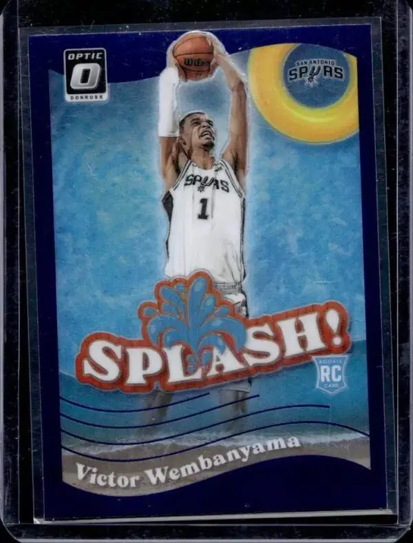 Victor Wembanyama 2023-24 Donruss Optic Splash Purple RC San Antonio Spurs 6