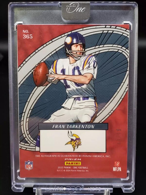 Fran Tarkenton 2023 Panini One Oneders Auto /49 Minnesota Vikings 365 - Image 2