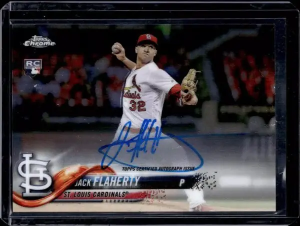 Jack Flaherty 2018 Topps Chrome Rookie Auto St. Louis Cardinals RA-JF