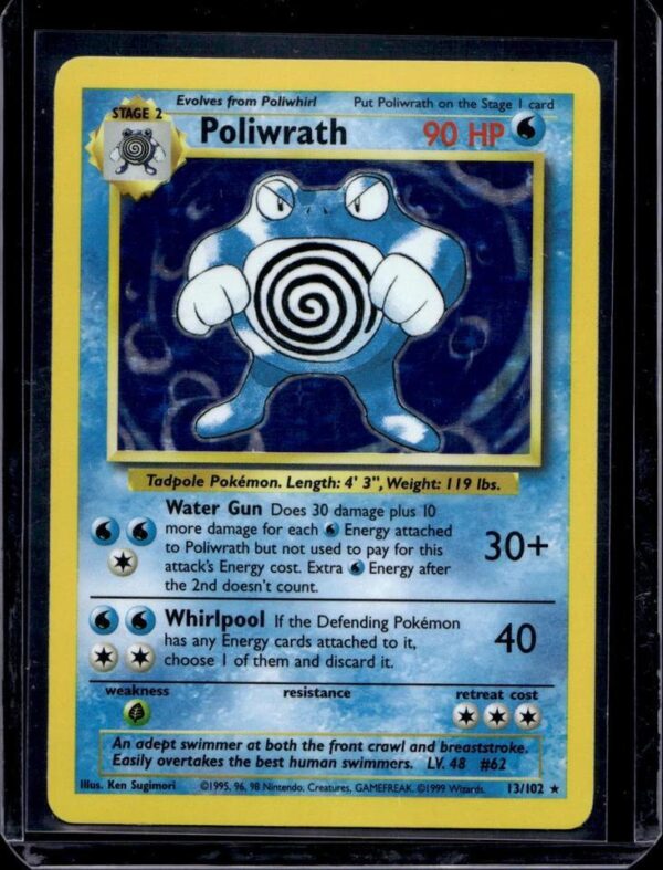 Poliwrath Holo Pokemon Base Set 13/102