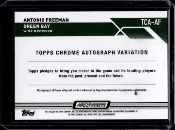 Antonio Freeman 2023 Topps Composite Green Refractor Auto /99 Green Bay Packers TCA-AF - Image 2