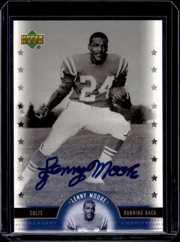 Lenny Moore 2005 Upper Deck Legends Legendary Auto Baltimore Colts LS-LM