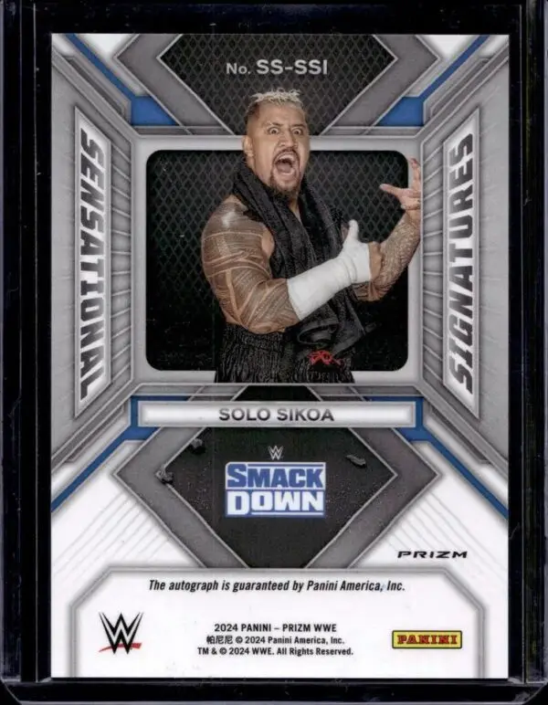 Solo Sikoa 2024 Panini Prizm WWE Sensational Signatures Under Card Auto SS-SSI - Image 2