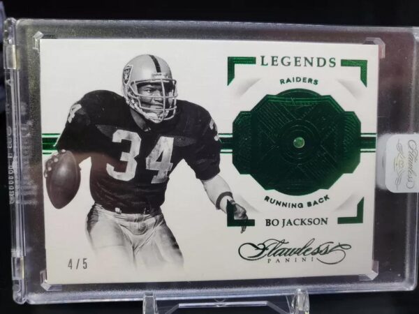 Bo Jackson 2016 Panini Flawless Emerald Legends Relic /5 Los Angeles Raiders 117