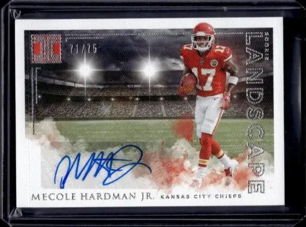 Mecole Hardman Jr. 2019 Panini Impeccable RC Landscape Auto /75 Kansas City Chiefs RL13