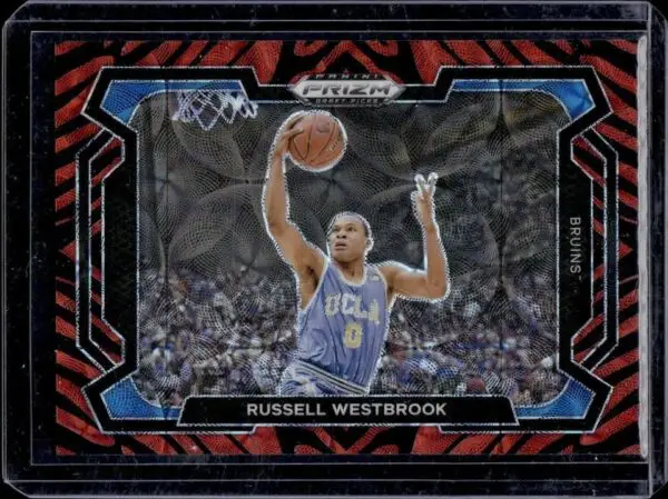 Russell Westbrook 2024 Panini Prizm Draft Tiger Stripe SSP UCLA Bruins 47