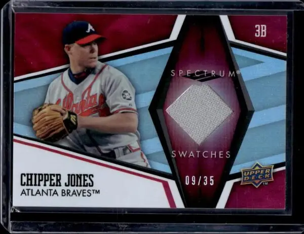 Chipper Jones 2008 Upper Deck Spectrum Swatches Red /35 Atlanta Braves SS-CJ