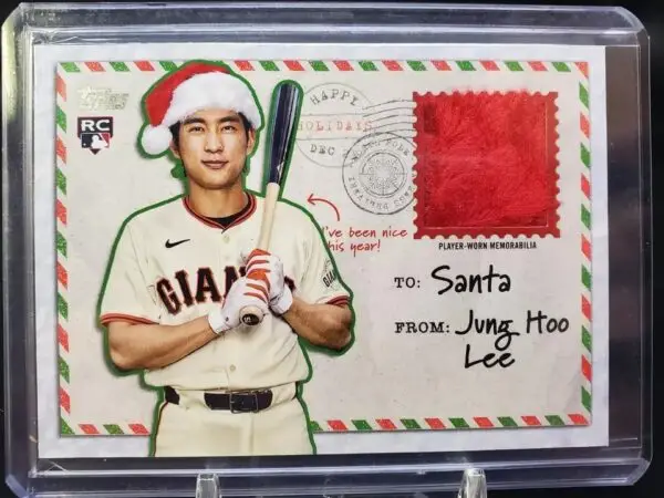 Jung Hoo Lee 2024 Topps Holiday Santa Relic /75 RC San Francisco Giants HRC-JL