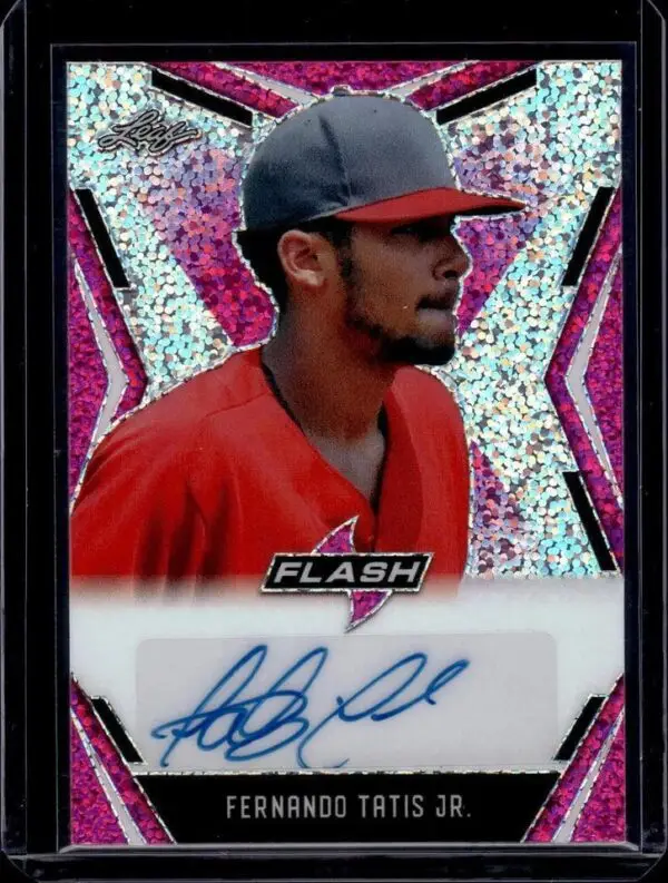 Fernando Tatis Jr. 2020 Leaf Flash Pink Auto /15 San Diego Padres PA-FT1