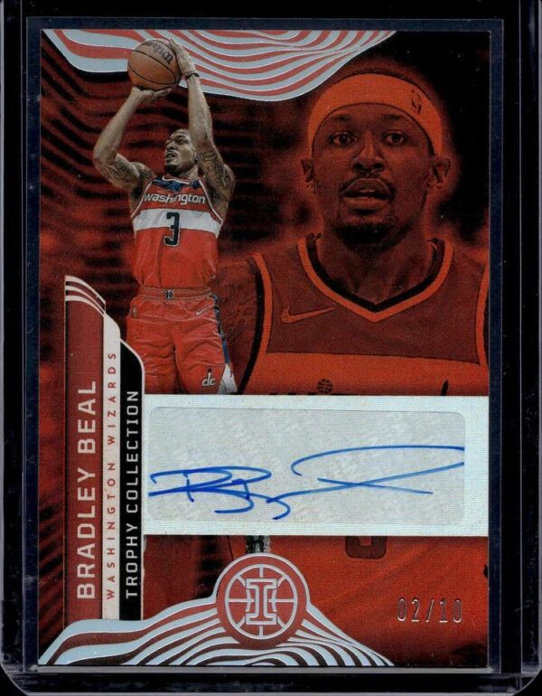 Bradley Beal 2021-22 Panini Illusions Orange Auto /10 Washington Wizards TC-BBS