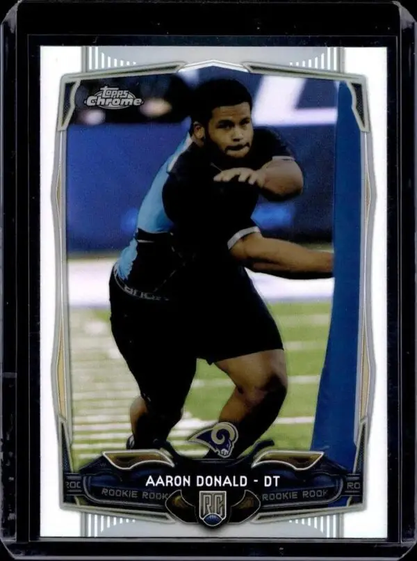 Aaron Donald 2014 Topps Chrome Refractor Rookie St. Louis Rams 175