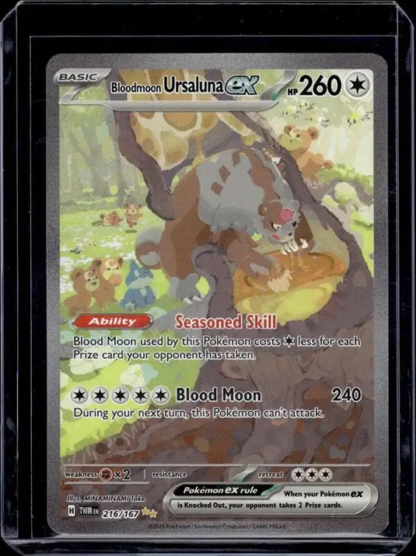 Bloodmoon Ursaluna ex Pokemon Twilight Masquerade 216/167