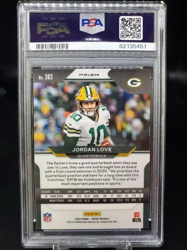 Jordan Love 2020 Panini Prizm Disco RC Green Bay Packers 363 PSA 10 - Image 2