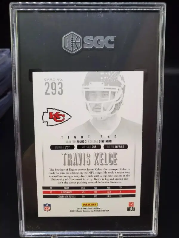 Travis Kelce 2013 Panini Prestige Blue Extra Points RC Kansas City Chiefs 293 SGC 10 - Image 2