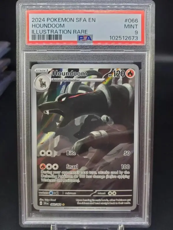 Houndoom Pokemon Shrouded Fable Illustration Rare 066/064 PSA 9