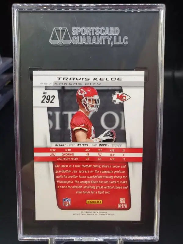 Travis Kelce 2013 Panini Prizm Rookie RC Kansas City Chiefs 292 SGC 9.5 - Image 2