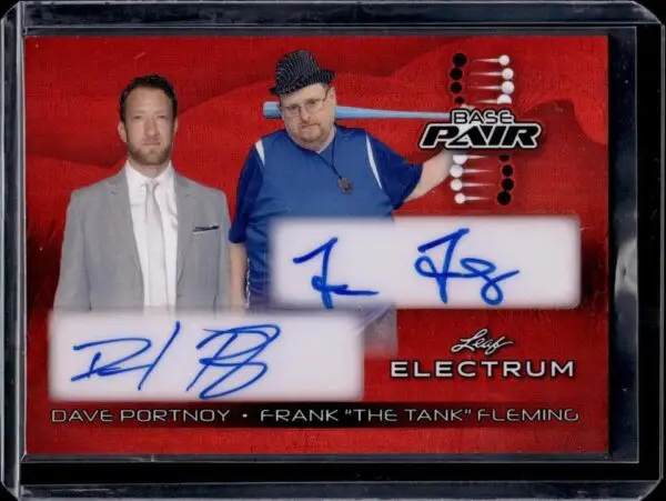 Dave Portnoy Frank Fleming 2024 Leaf Electrum Auto Red /3 BP-8