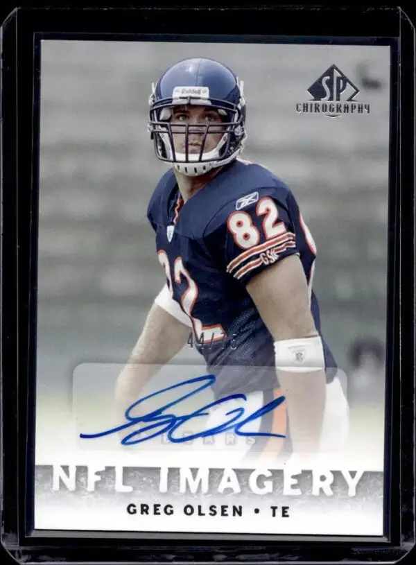 Greg Olsen 2007 SP Chirography NFL Imagery Silver Auto /75 Chicago Bears NFLI-GO