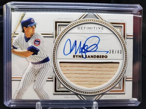 Ryne Sandberg 2022 Topps Definitive Auto Relic /40 Chicago Cubs DARC-RS