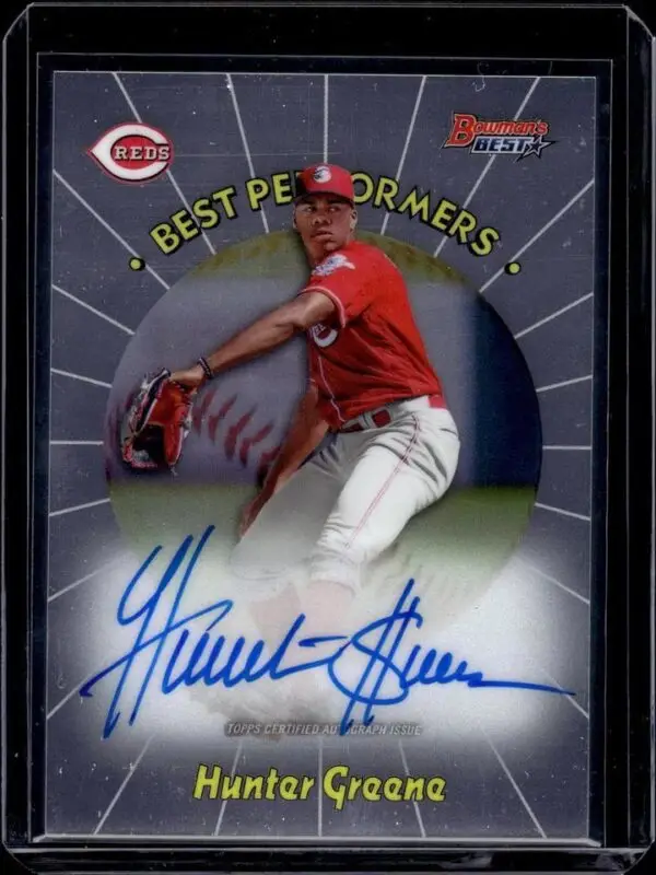 Hunter Greene 2018 Bowman's Best 1998 Auto /100 Cincinnati Reds 98BPA-HG