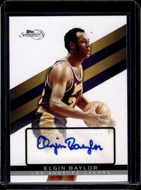 Elgin Baylor 2008-09 Topps Signature Auto /1299 Los Angeles Lakers TSA-EB