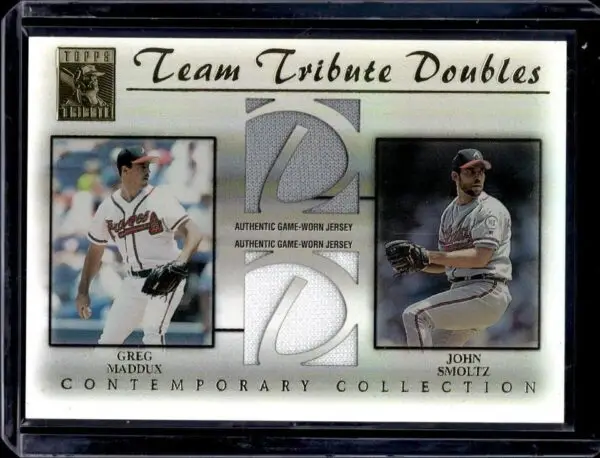 Greg Maddux John Smoltz 2003 Topps Tribute Relic Atlanta Braves TTD-MS