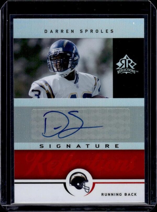 Darren Sproles 2005 Upper Deck Reflections Red Auto San Diego Chargers SR-DS