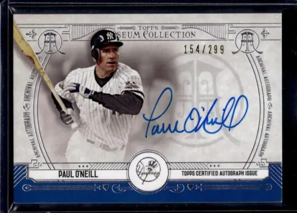 Paul O'Neill 2015 Topps Museum Collection Archival Auto /299 New York Yankees