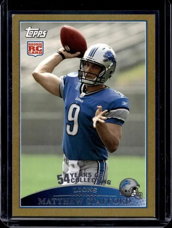 Matthew Stafford 2009 Topps Gold /2009 Rookie Detroit Lions 430