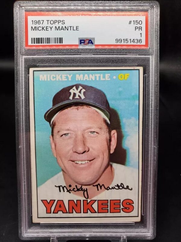 Mickey Mantle 1967 Topps New York Yankees 150 PSA 1