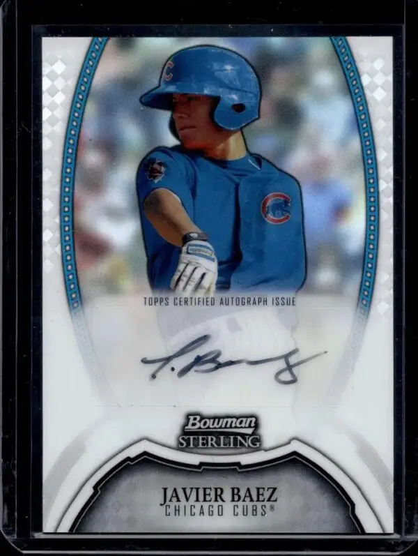 Javier Baez 2011 Bowman Sterling Refractor Auto /199 Chicago Cubs BSP-JB1