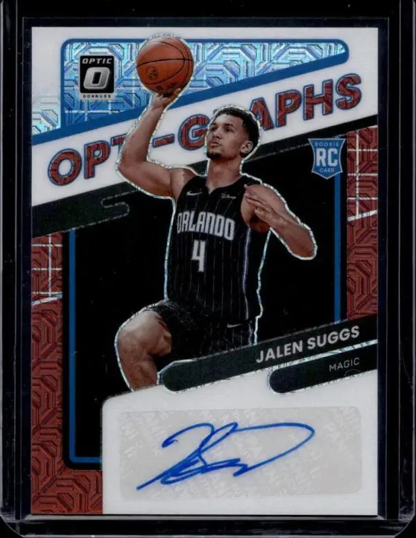 Jalen Suggs 2021-22 Donruss Optic Opti-Graphs Choice Auto Orlando Magic OG-JSG