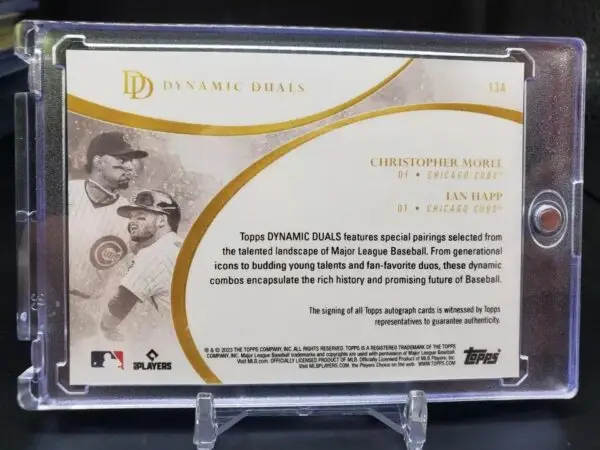 Christopher Morel Ian Happ 2023 Topps Dynamic Duals Auto /50 Chicago Cubs 13A - Image 2