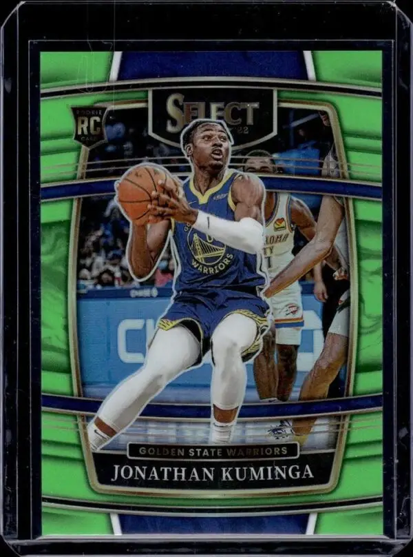 Jonathan Kuminga 2021-22 Panini Select Neon Green /75 RC Golden State Warriors