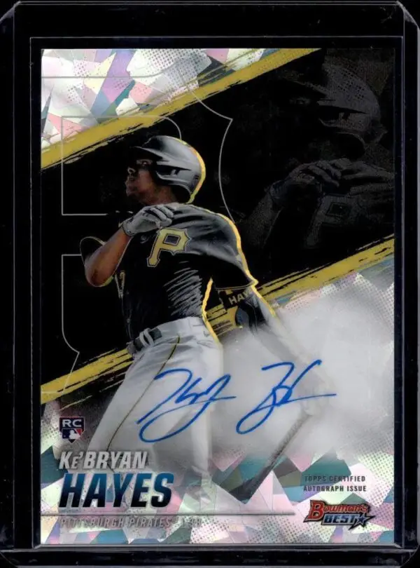 Ke'Bryan Hayes 2021 Bowman's Best Atomic Auto /25 Pittsburgh Pirates B21-KHA