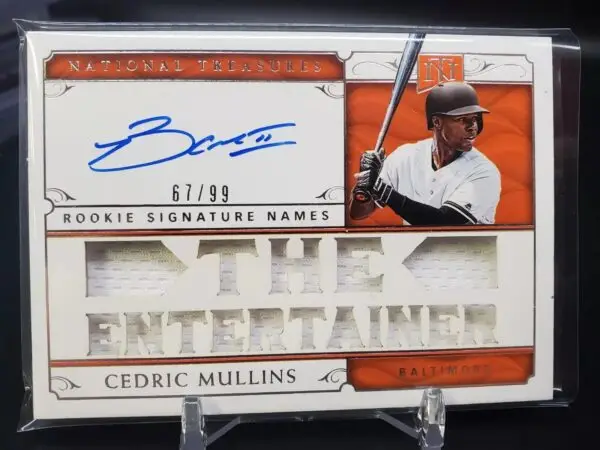 Cedric Mullins 2019 National Treasures Relic Auto /99 Baltimore Orioles RSN-CM