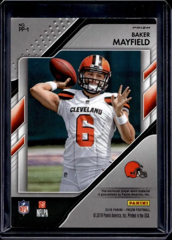 Baker Mayfield 2018 Panini Prizm Premier Jersey Cleveland Browns PP-1 - Image 2