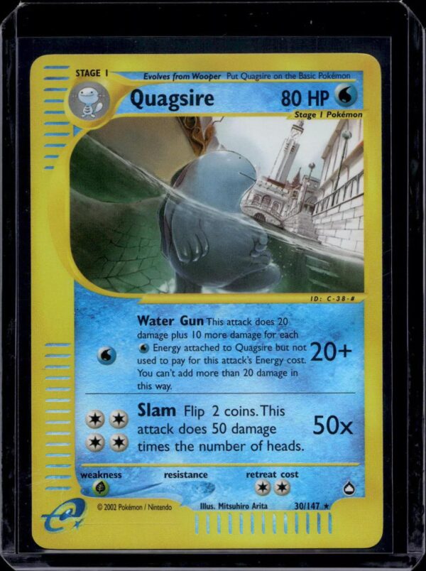 Quagsire Reverse Holo Pokemon Aquapolis 30/147