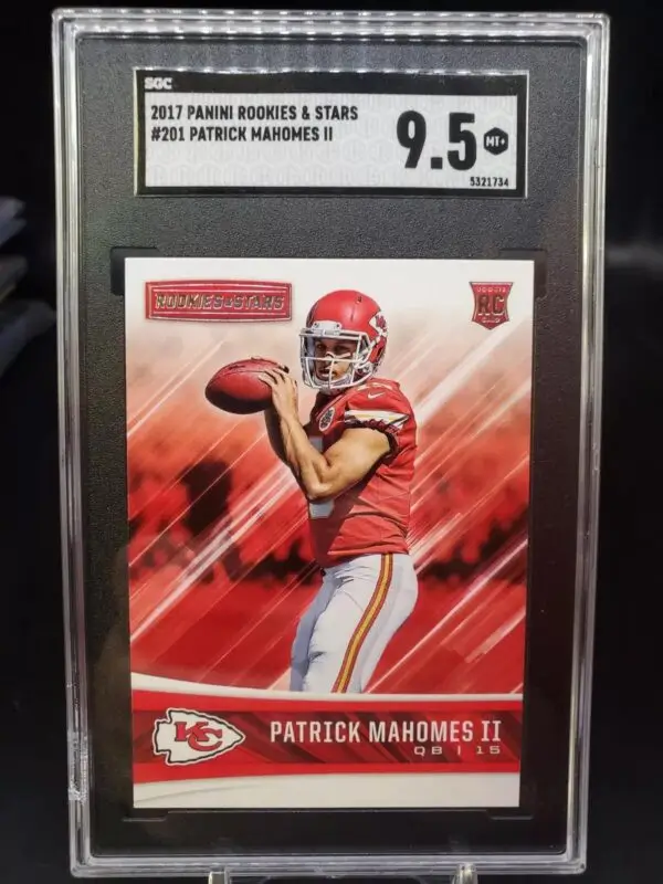 Patrick Mahomes II 2017 Panini Rookies & Stars RC Kansas City Chiefs 201 SGC 9.5