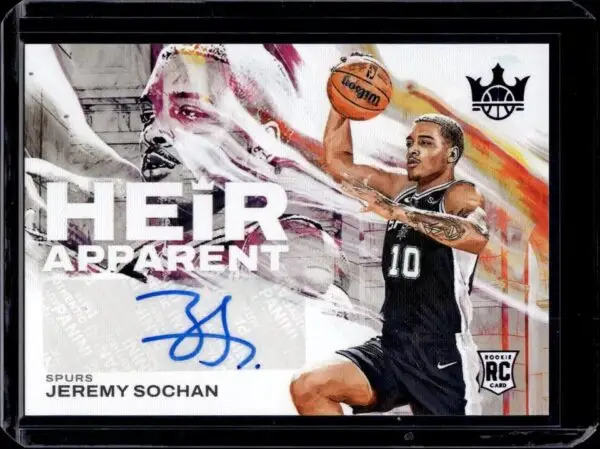 Jeremy Sochan 2022-23 Panini Court Kings Heir Apparent Violet Auto /49 San Antonio Spurs