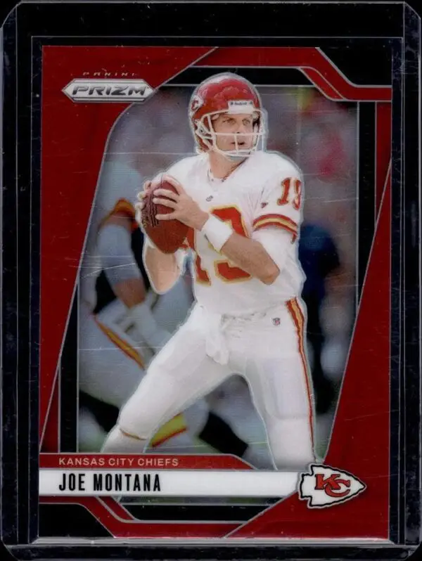 Joe Montana 2024 Panini Prizm Red SSP Kansas City Chiefs 147