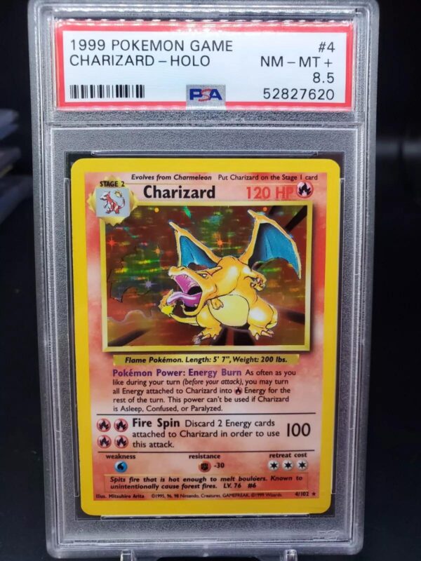 Charizard Holo Pokemon Base Set 4/102 PSA 8.5