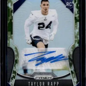 Taylor Rapp 2019 Panini Prizm Rookie Camo Auto /25 Los Angeles Rams 385