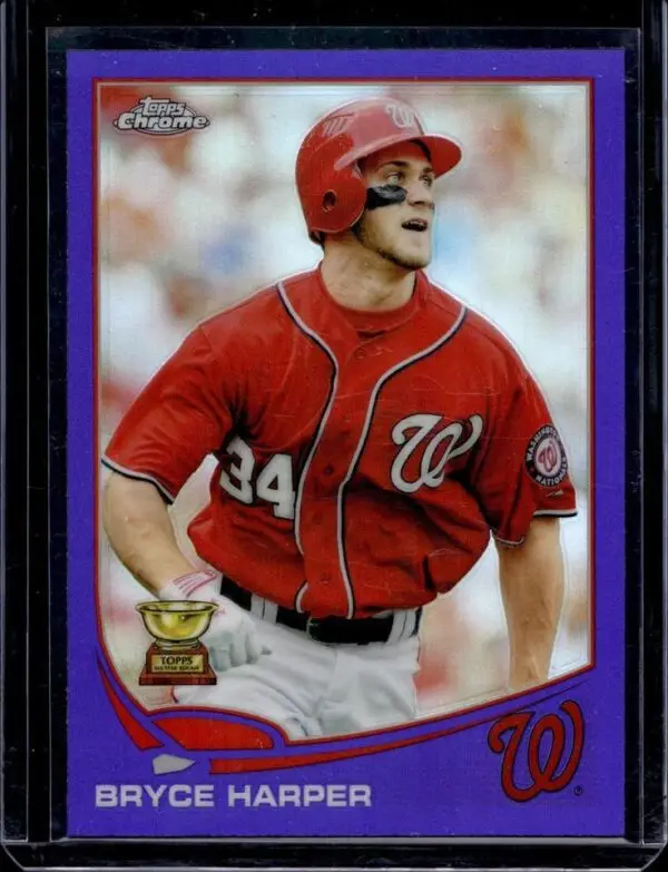 Bryce Harper 2013 Topps Chrome Purple Refractor Washington Nationals 220