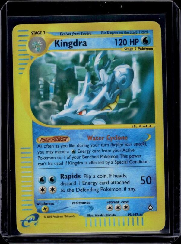 Kingdra (19) Reverse Holo Pokemon Aquapolis 019/147