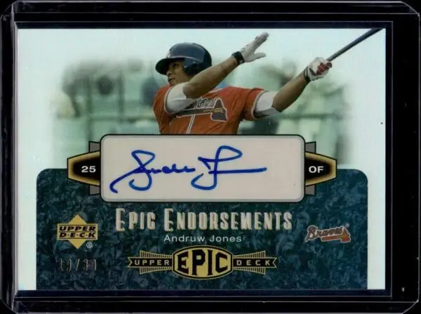 Andruw Jones 2006 Upper Deck Epic Endorsements Auto /30 Atlanta Braves EE-AJ