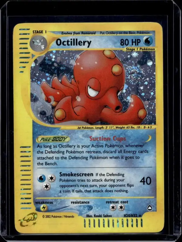 Octillery Holo Pokemon Aquapolis H20/H32