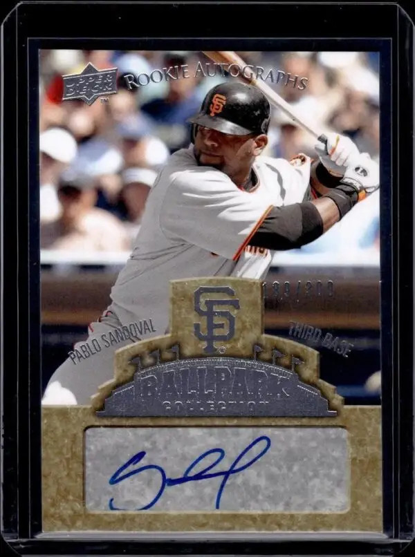 Pablo Sandoval 2009 Upper Deck Ballpark Auto /300 San Francisco Giants 92