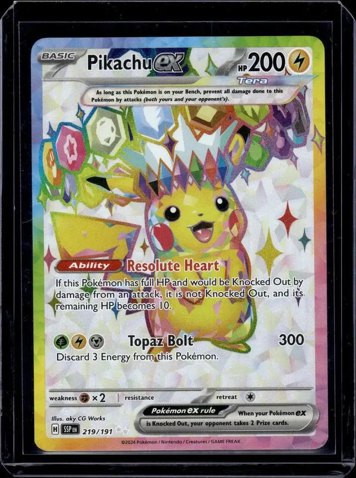 Pikachu ex Pokemon Surging Sparks 219/191